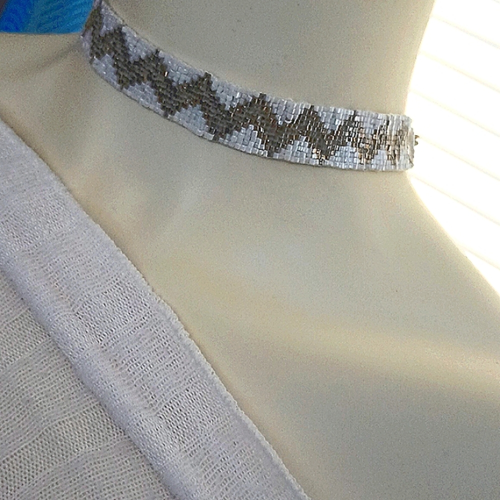 Hand Beaded Choker Necklace